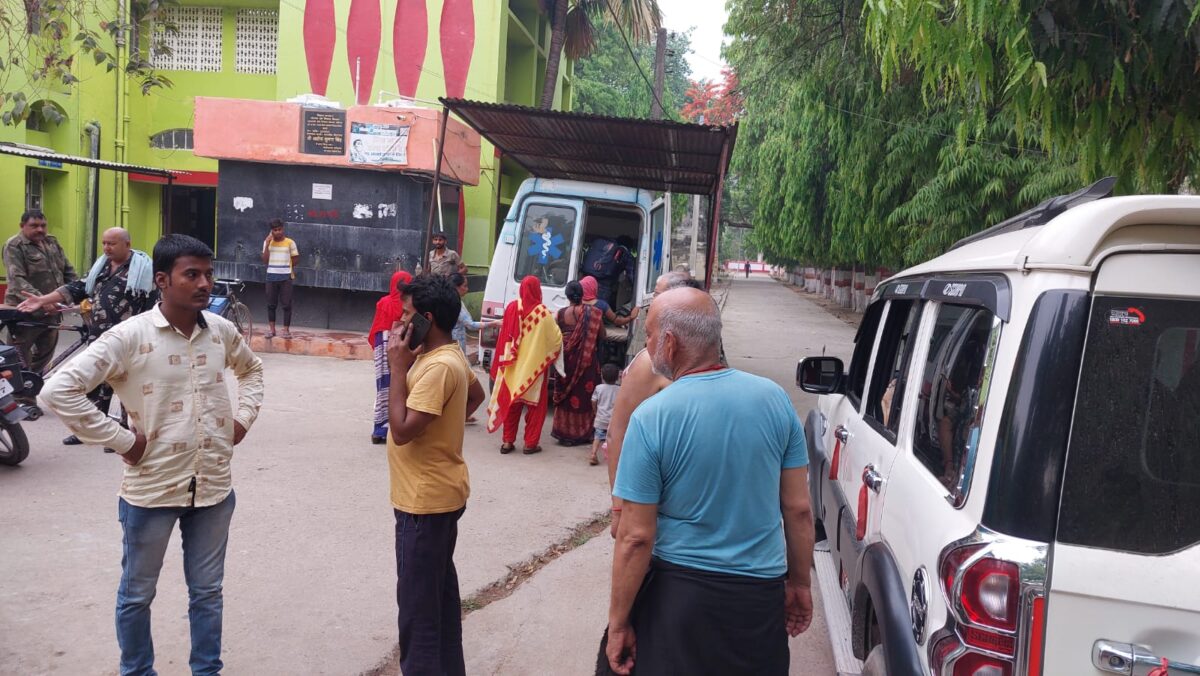 घायल महिला का रेफर