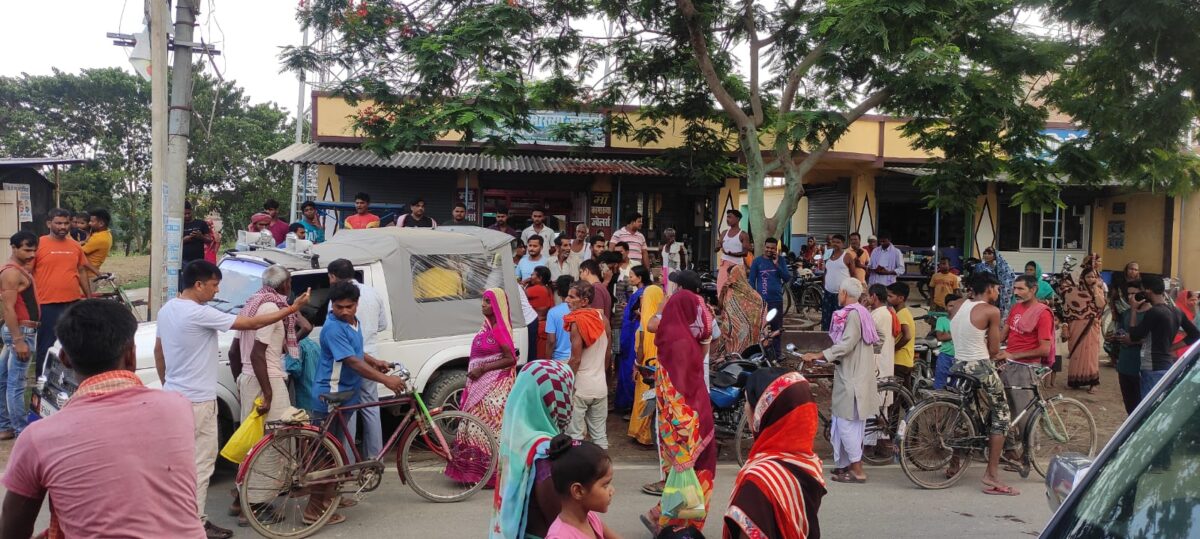 दुर्घटना में बाइक सवार